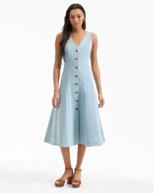 Lou Pleated Midi Dress