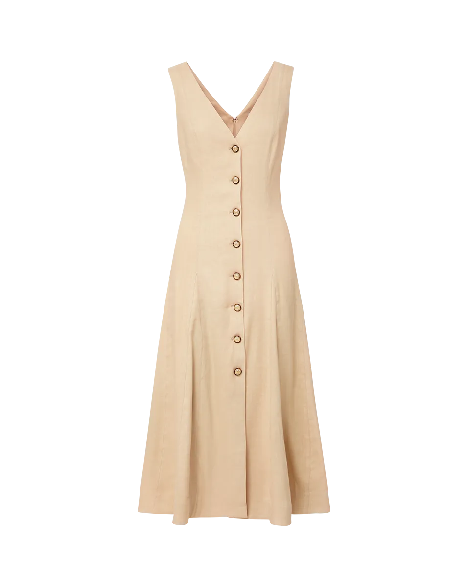 Lou Pleated Midi Dress