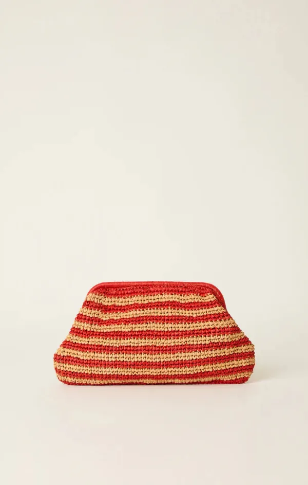 Maeve Striped Clutch