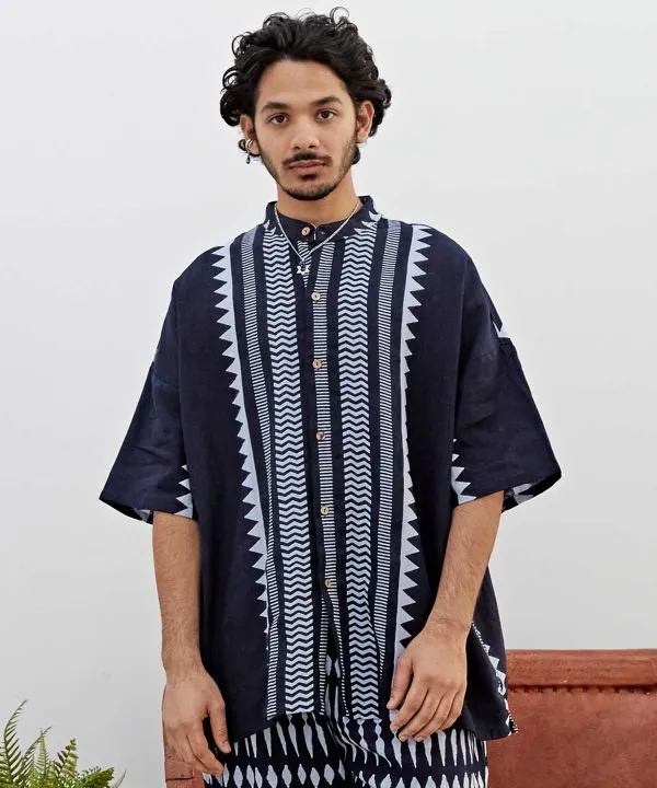 Men's Geometric Patterned Shirt