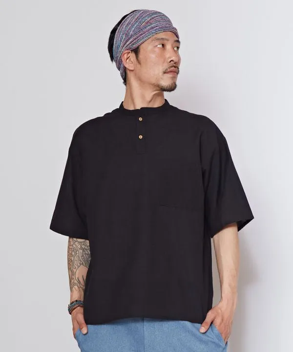 Men's Linen Blend Bohemian Top