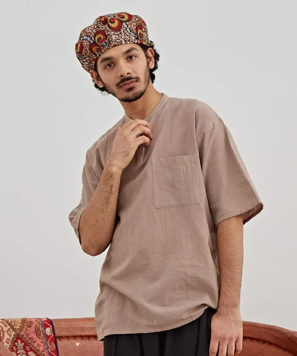 Men's Linen Blend Bohemian Top
