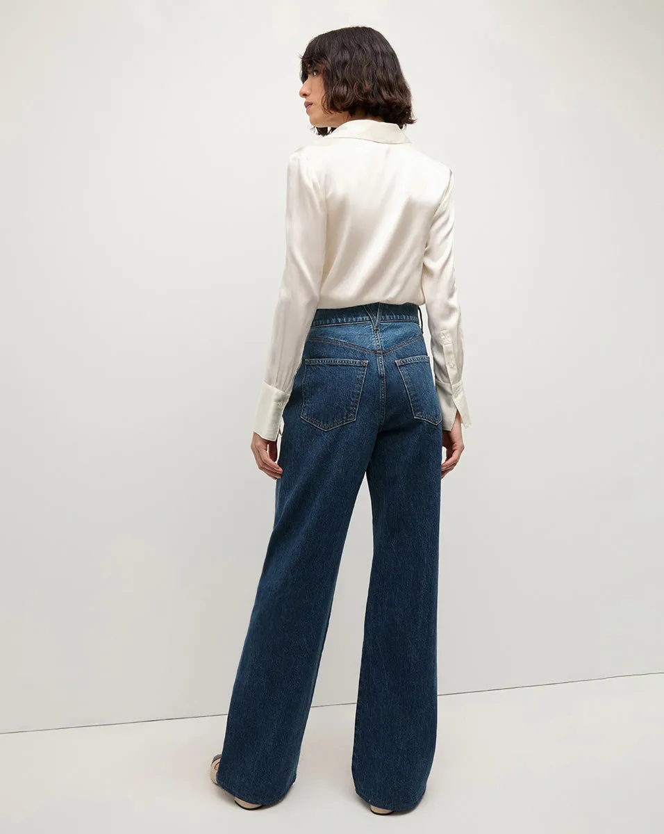 Monique Silk Button-Down Shirt