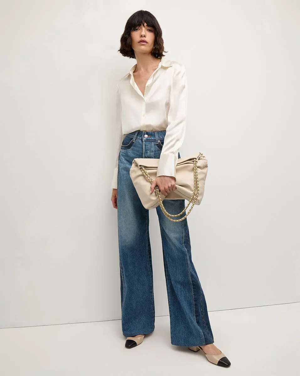 Monique Silk Button-Down Shirt