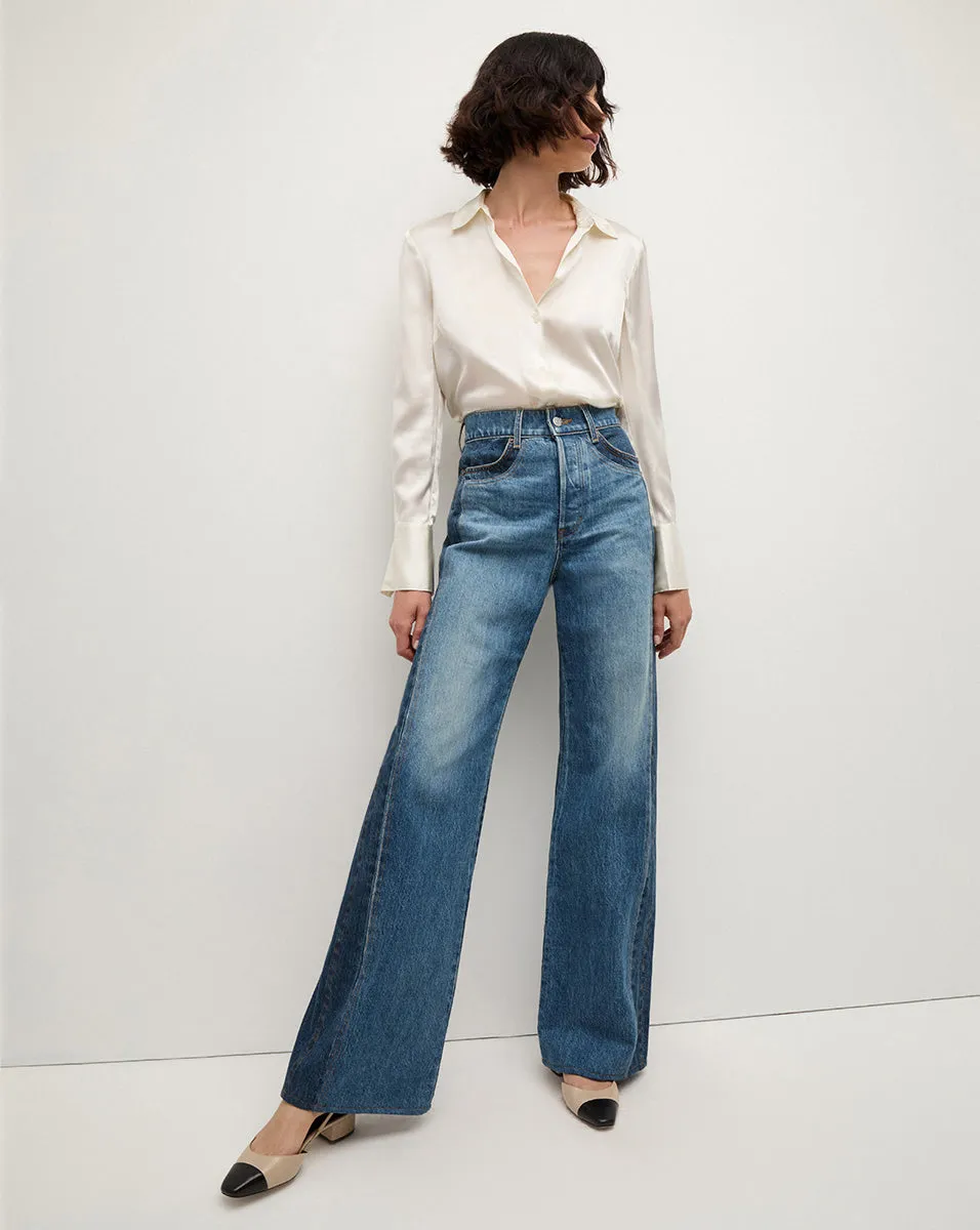 Monique Silk Button-Down Shirt