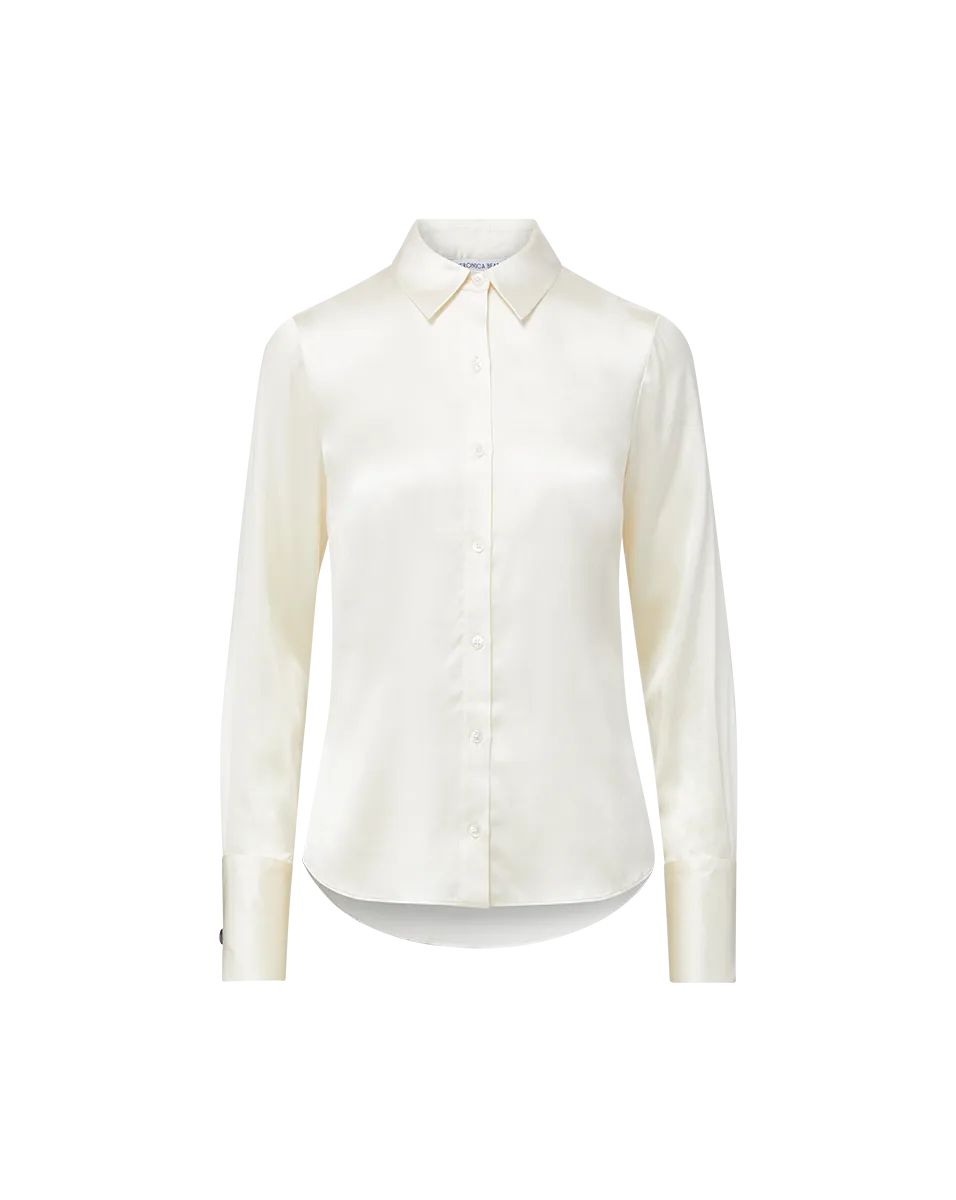 Monique Silk Button-Down Shirt