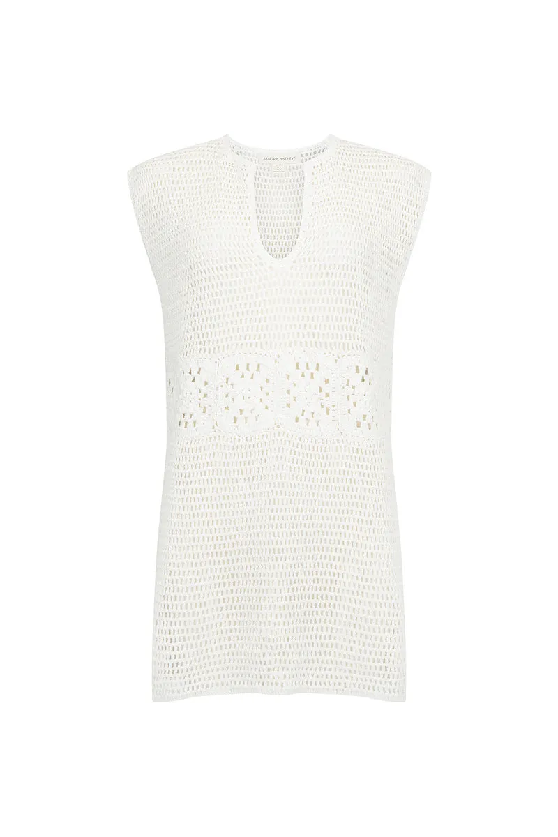MOON PHASES MINI DRESS - OFFWHITE