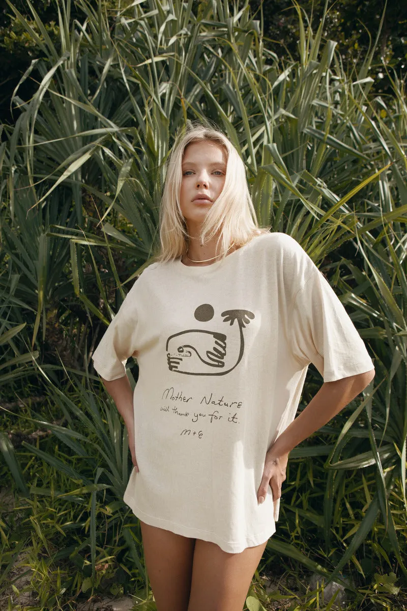 NATURE THANK YOU TEE - CREAM