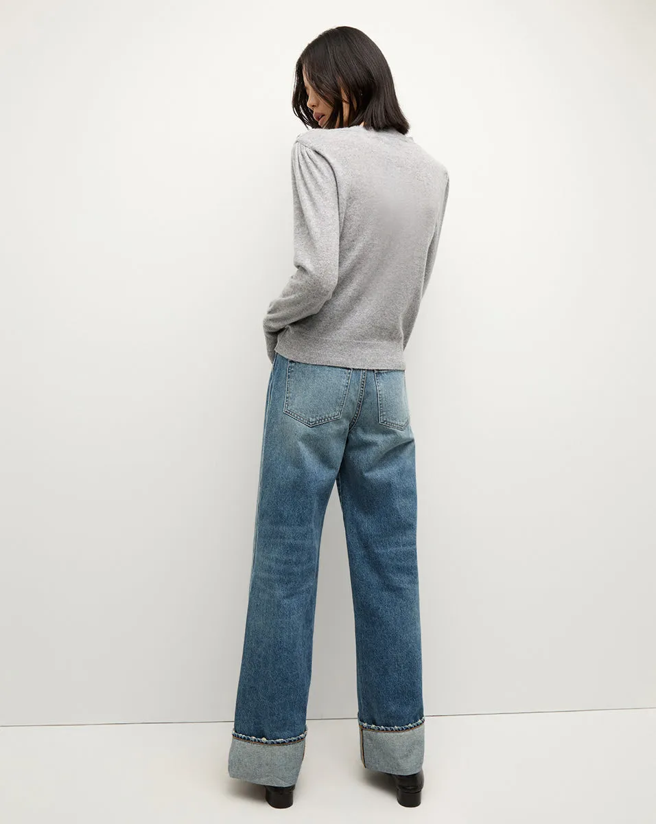 Nelia Cashmere Pullover | Button Accent