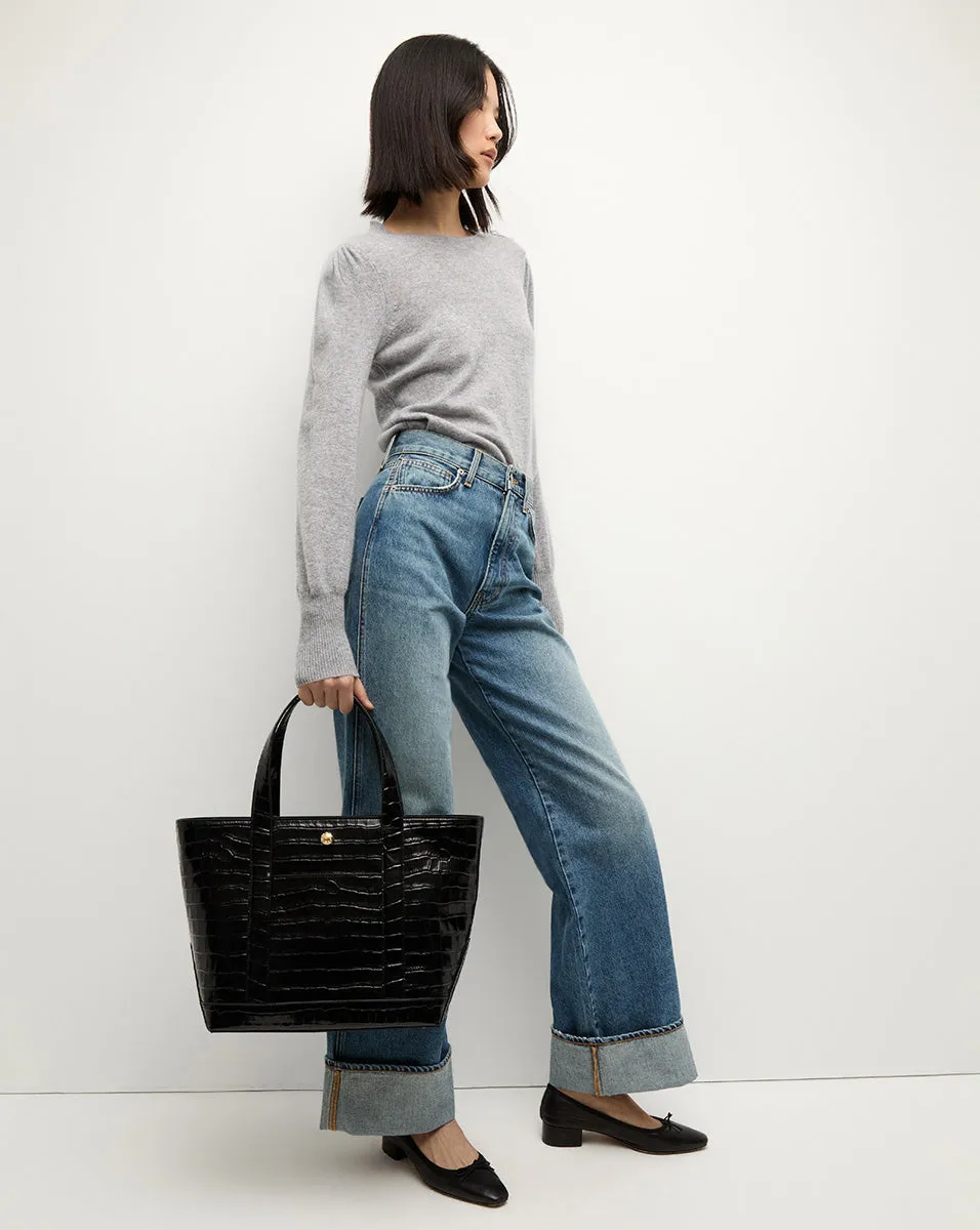 Nelia Cashmere Pullover | Button Accent