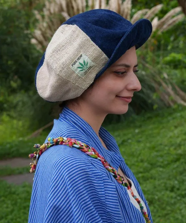 Nepalese Hemp x Cotton Patchwork Cap