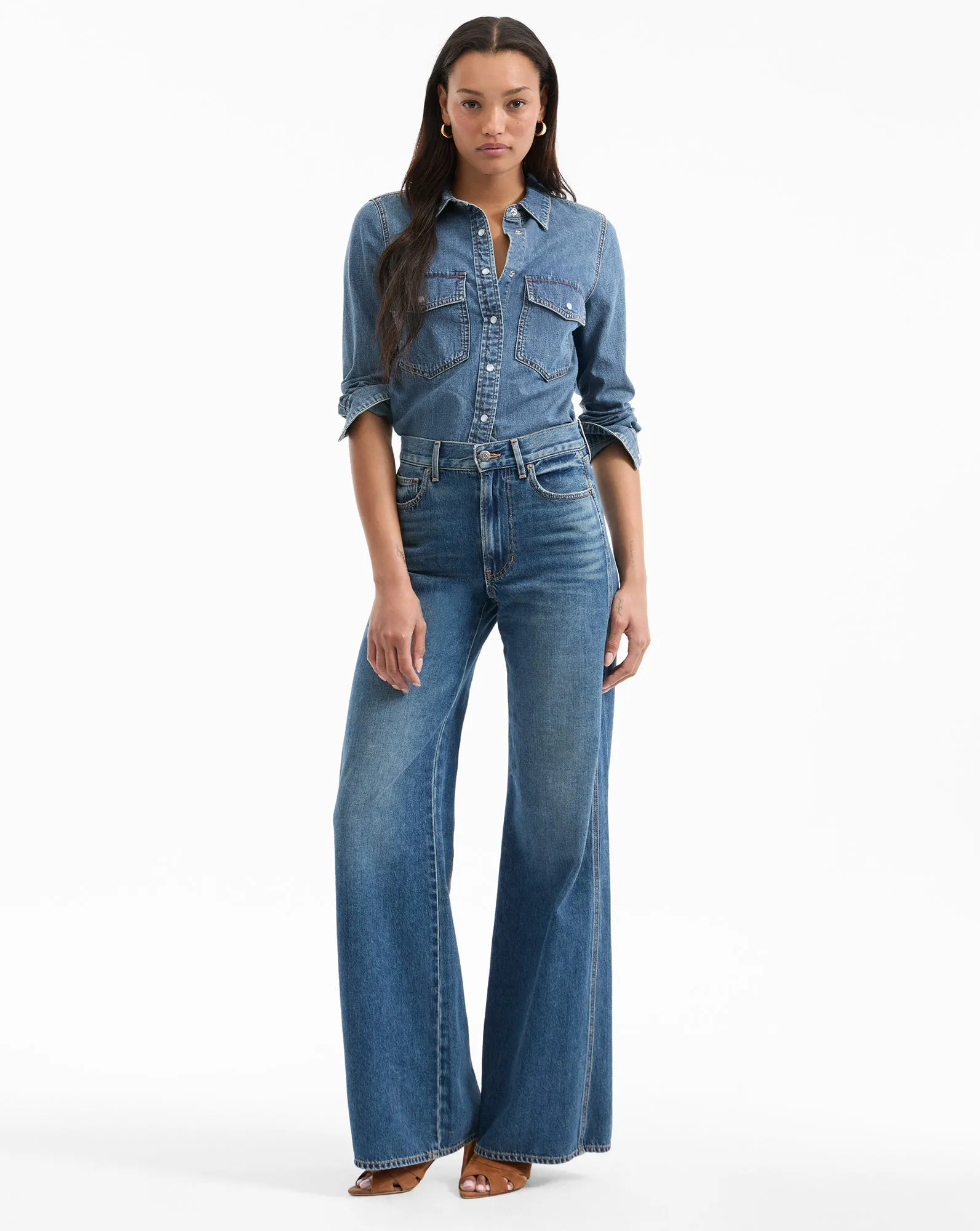Noah Denim Button-Down Shirt