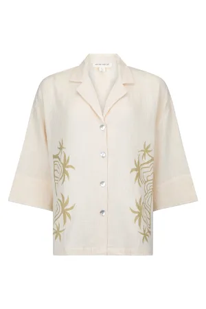 PALM HORIZON SHIRT - CREAM