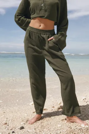 PLACE TO GO PANT- OLIVE