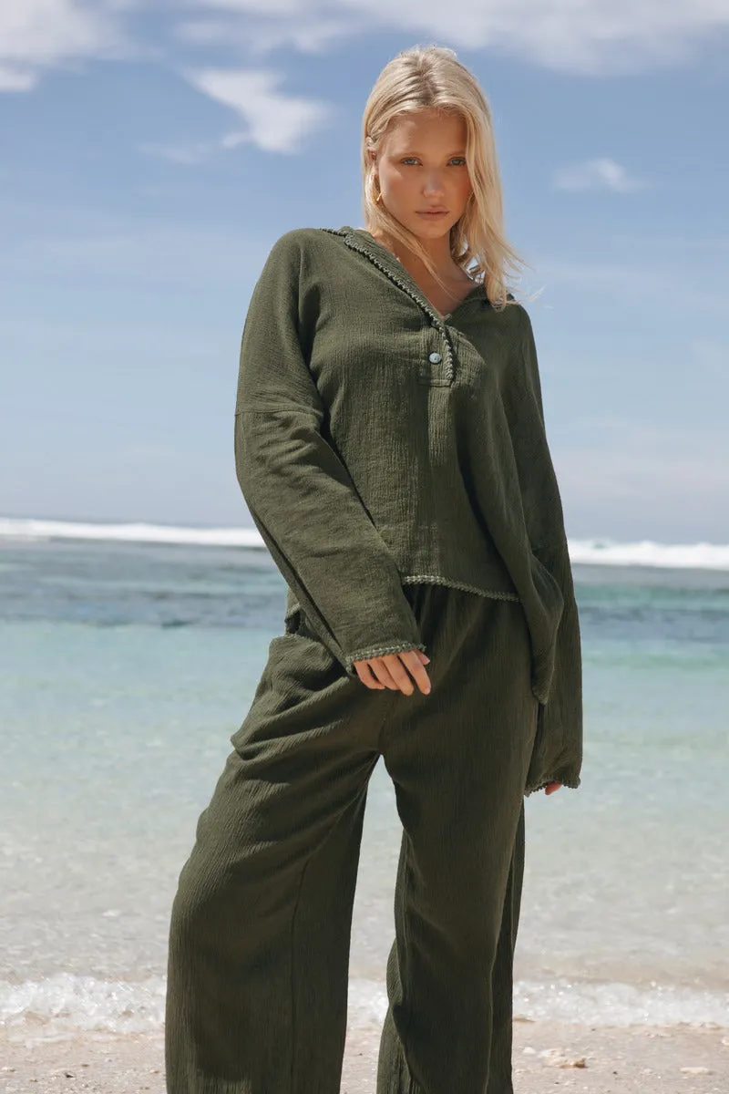 PLACE TO GO SHIRT - OLIVE
