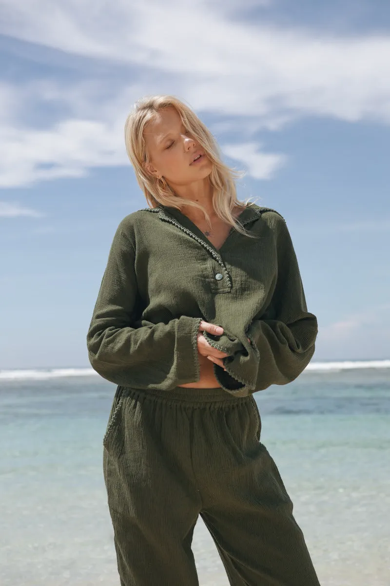 PLACE TO GO SHIRT - OLIVE