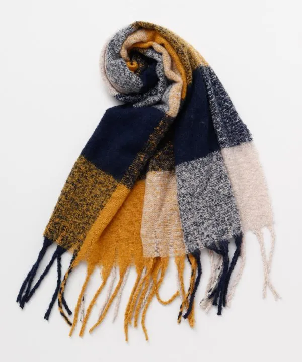 Plaid Pattern Melty Shawl