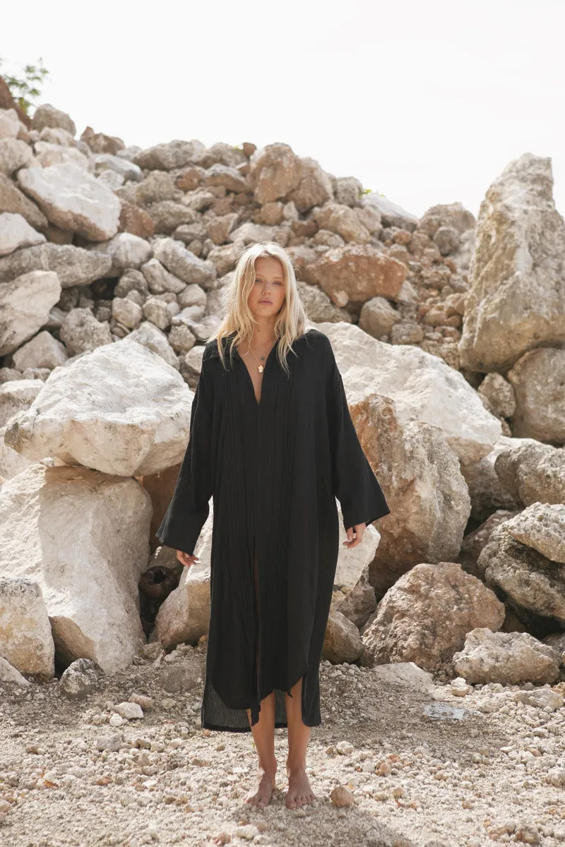 PRE ORDER // JOURNEY HOME SHIRT DRESS - BLACK
