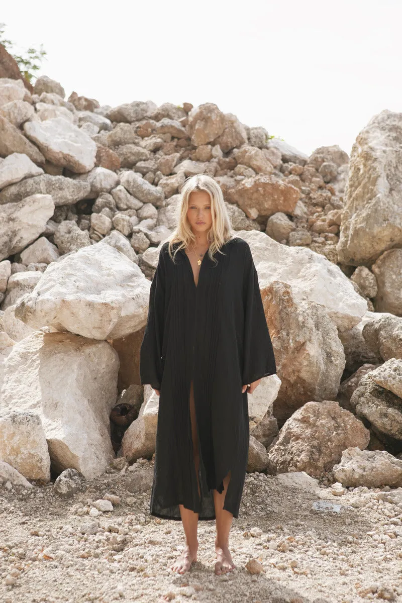 PRE ORDER // JOURNEY HOME SHIRT DRESS - BLACK