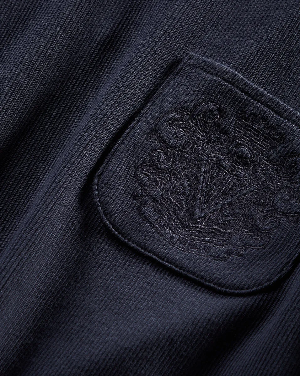 Pruitt Ribbed Tee | Logo Pocket
