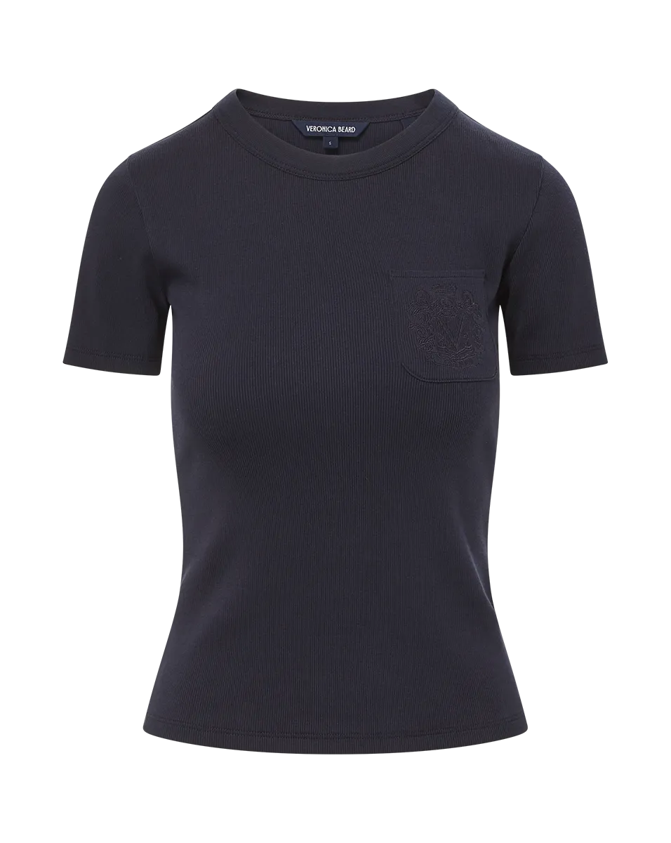 Pruitt Ribbed Tee | Logo Pocket