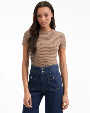 Pruitt Striped Ribbed T-Shirt