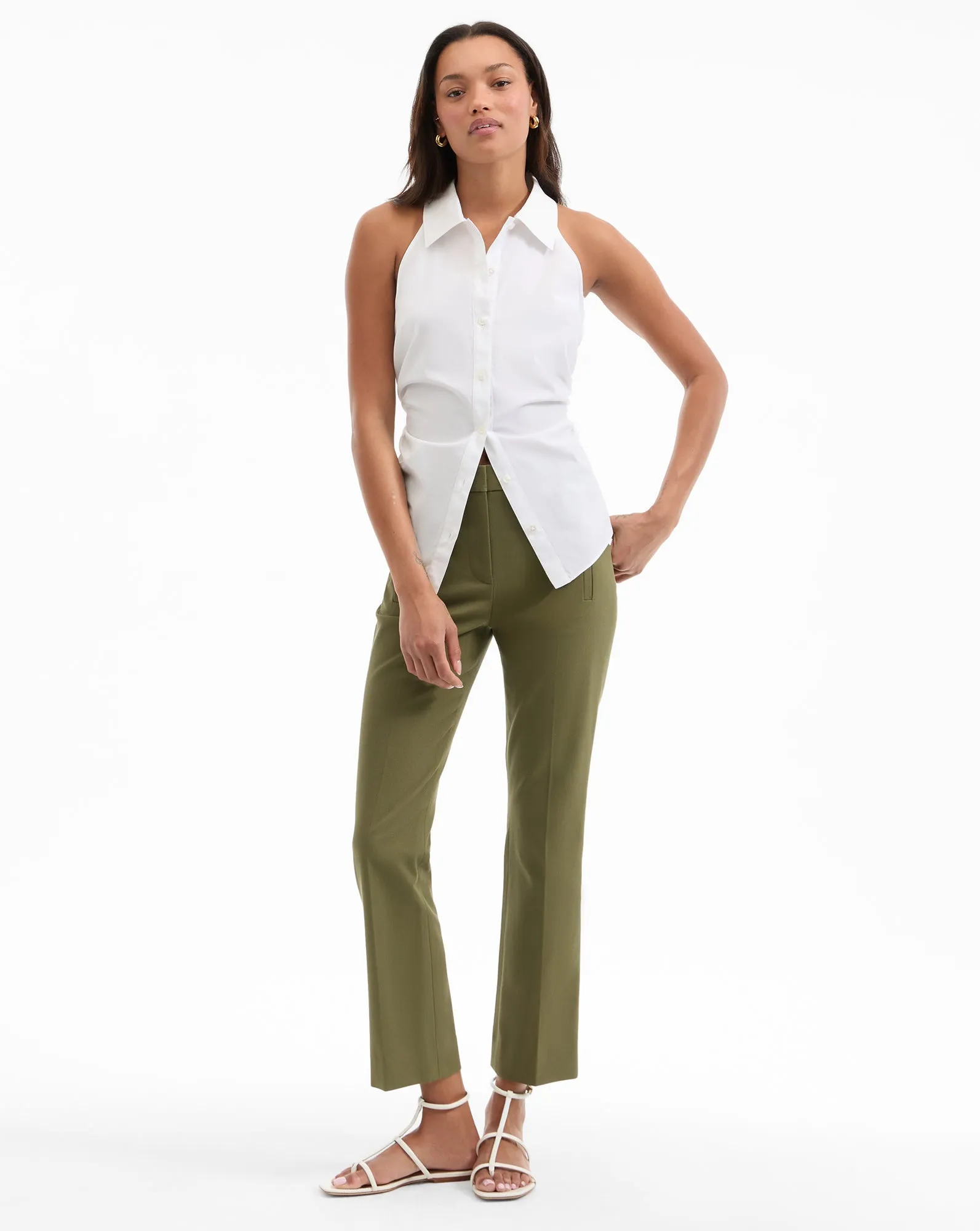 Regina Sleeveless Button-Down Shirt
