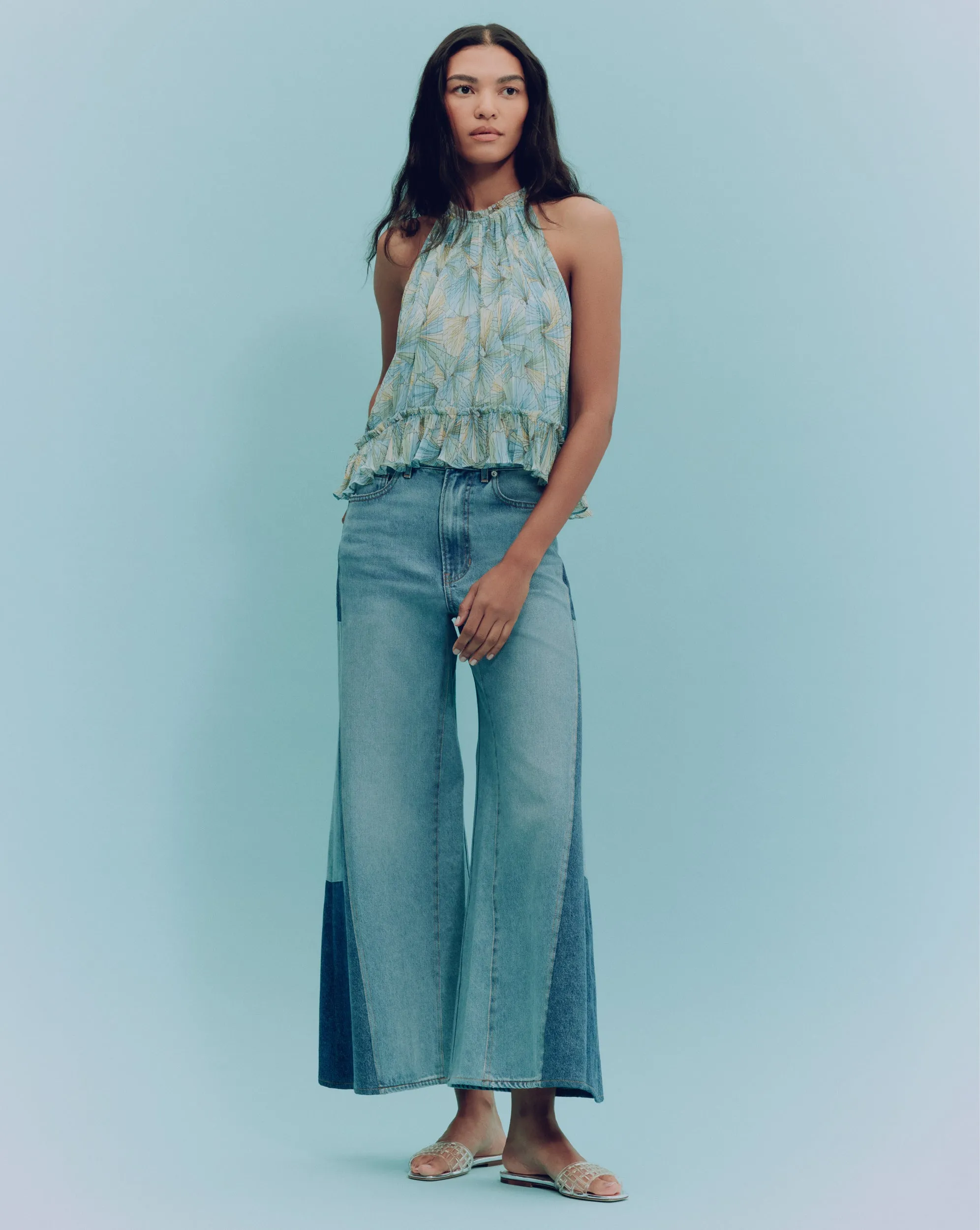 Renee Pleated Halter Top