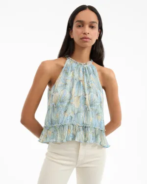 Renee Pleated Halter Top