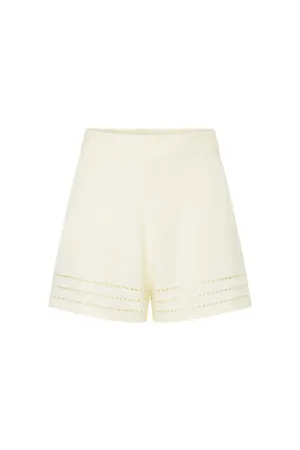 RIPPLES KNIT SHORT - CREAM