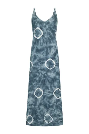 RISING TIDES MAXI DRESS - BLUE