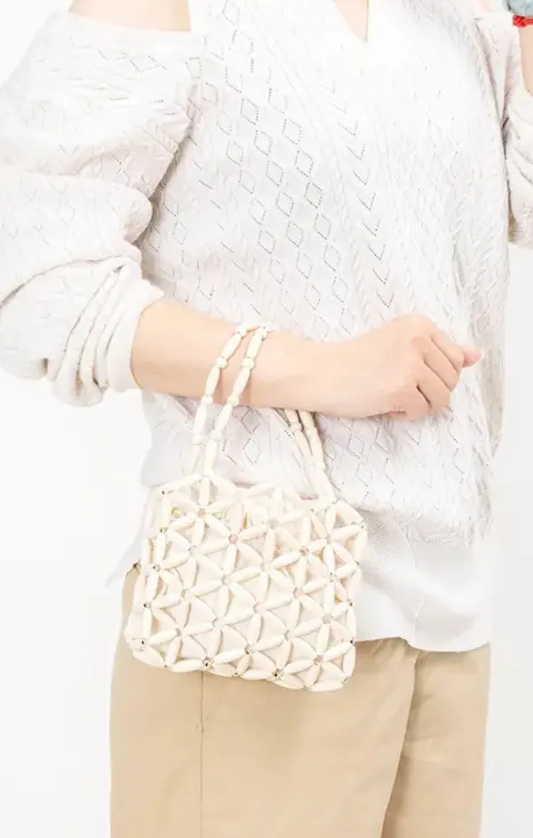 Rosie Wood Beaded Mini Bag