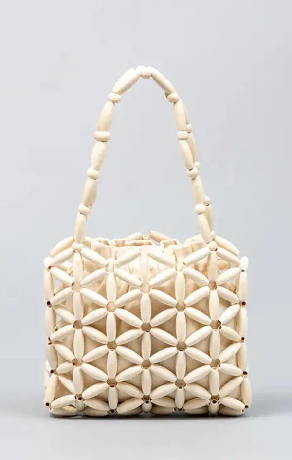 Rosie Wood Beaded Mini Bag