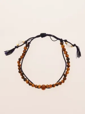 Silk String KUMIHIMO Braid Bracelet Tiger Eye ??4