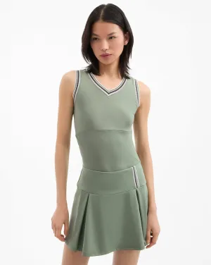 Spin Striped-Trim Tank Top