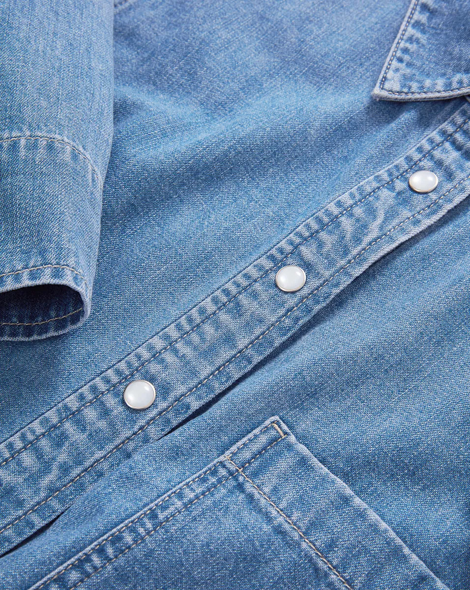 Spruce Denim Button-Down Shirt