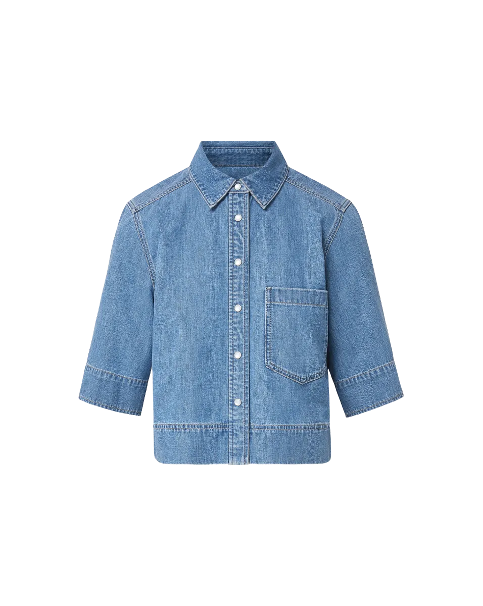 Spruce Denim Button-Down Shirt
