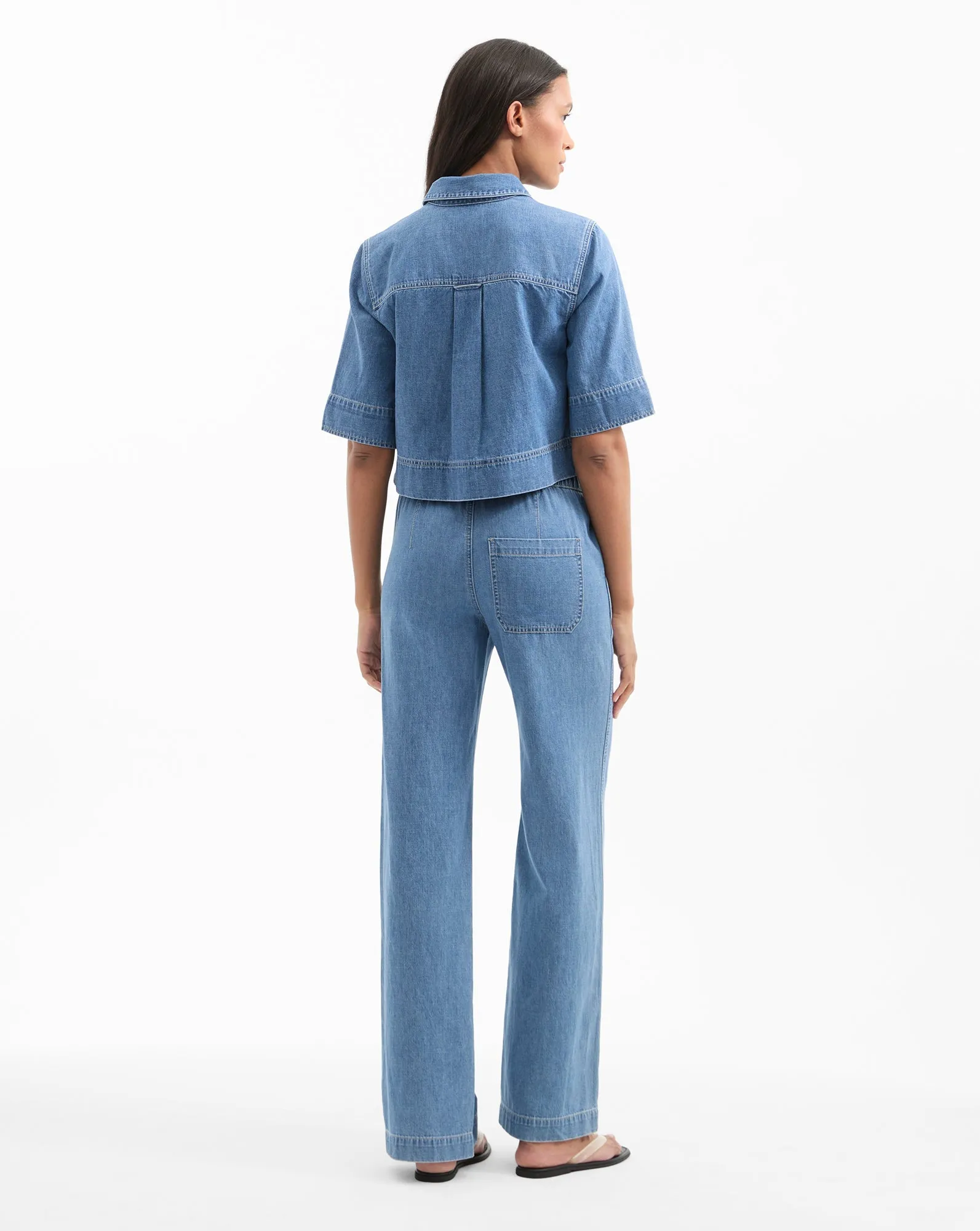 Spruce Denim Button-Down Shirt