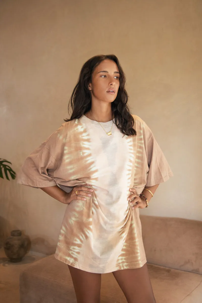 STAY WITH ME TEE DRESS - RUST