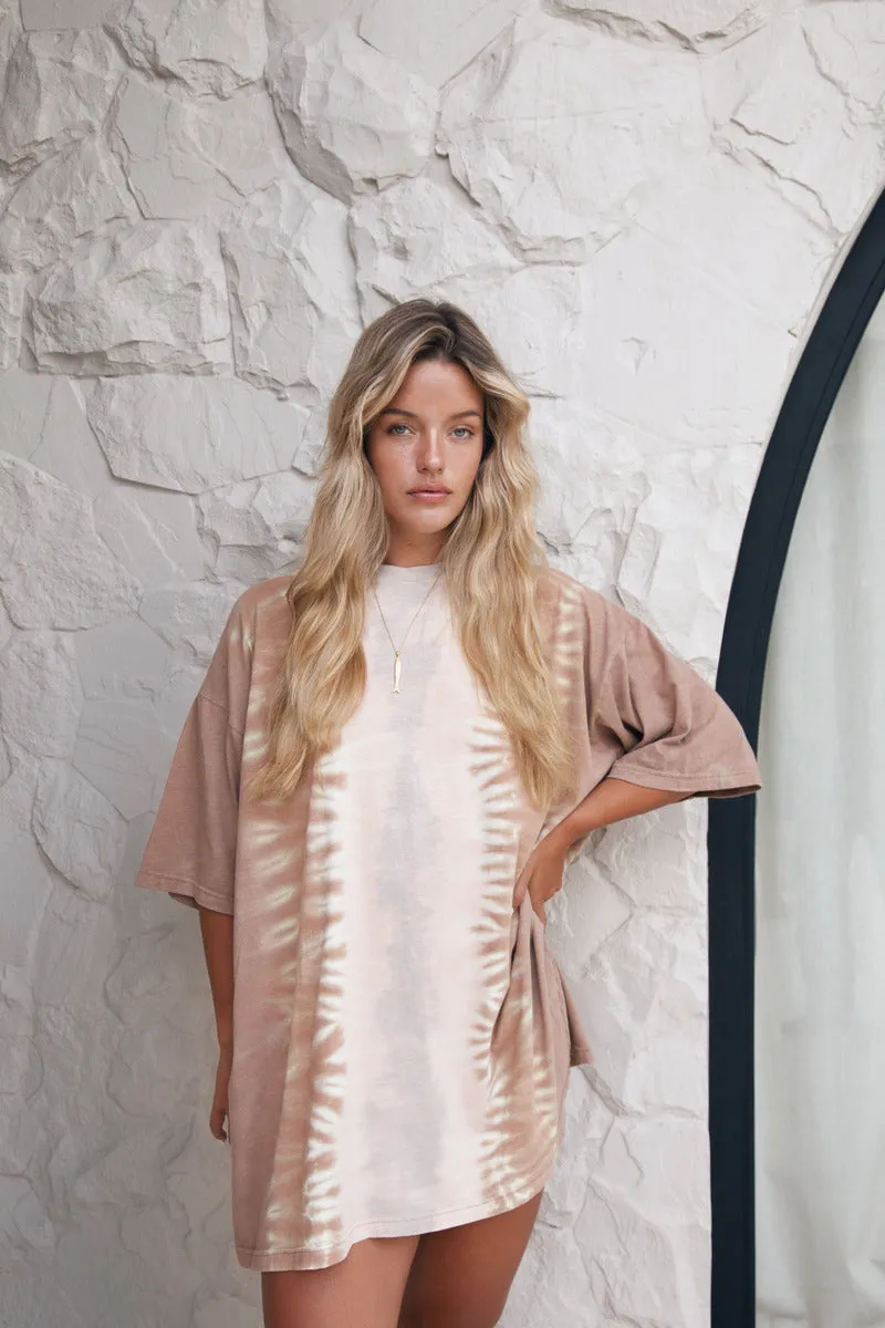 STAY WITH ME TEE DRESS - RUST