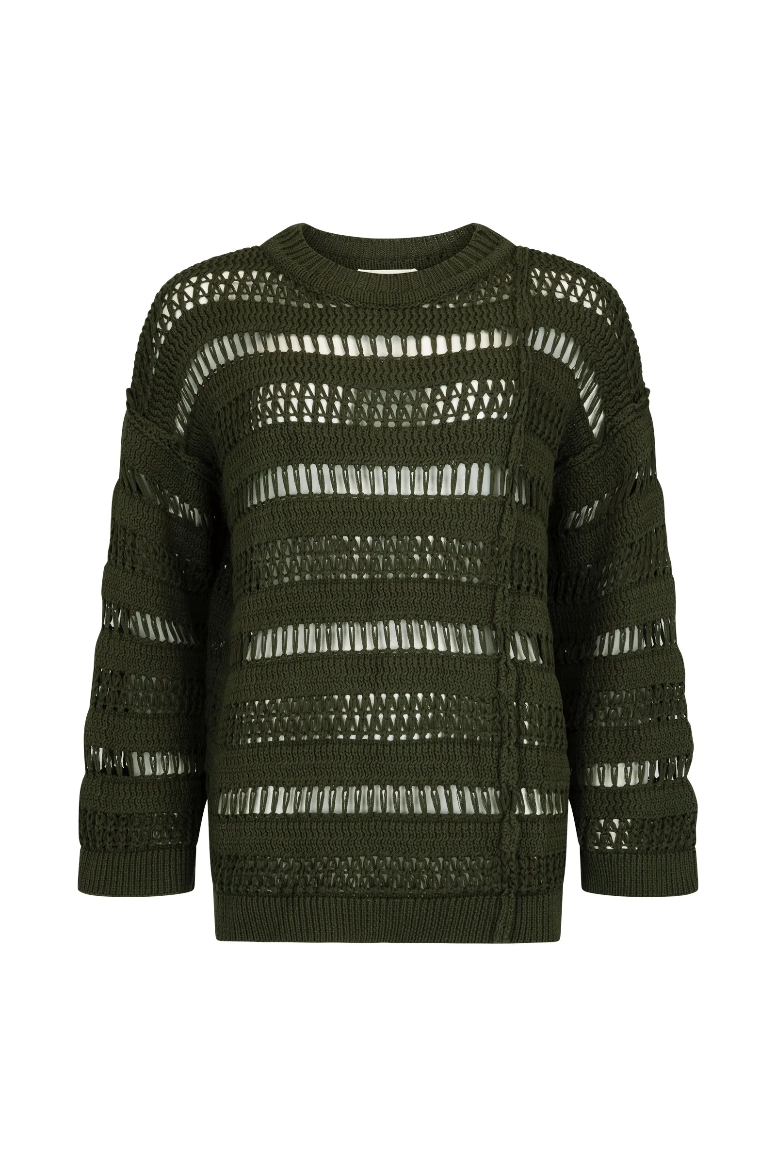 STILL I RISE KNIT JUMPER - OLIVE