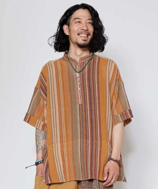 Striped Cotton Men's Top