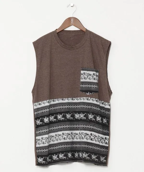 Striped Elephant Tank Top
