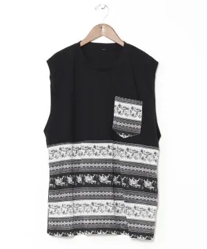 Striped Elephant Tank Top