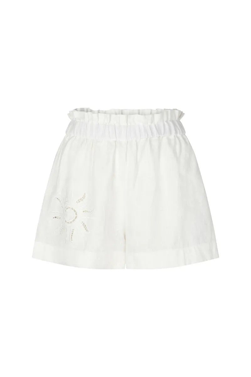 SUNLIGHT WIDE LEG SHORT - OFF WHITE
