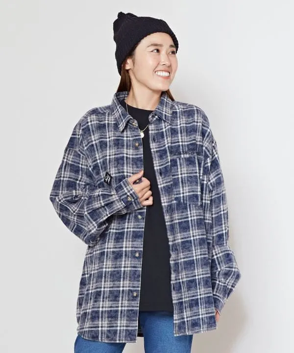 SURF??Palms Bleached Check Shirt