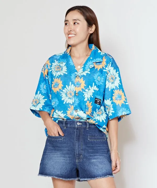 SURF??Palms Bold Pattern Print Shirt