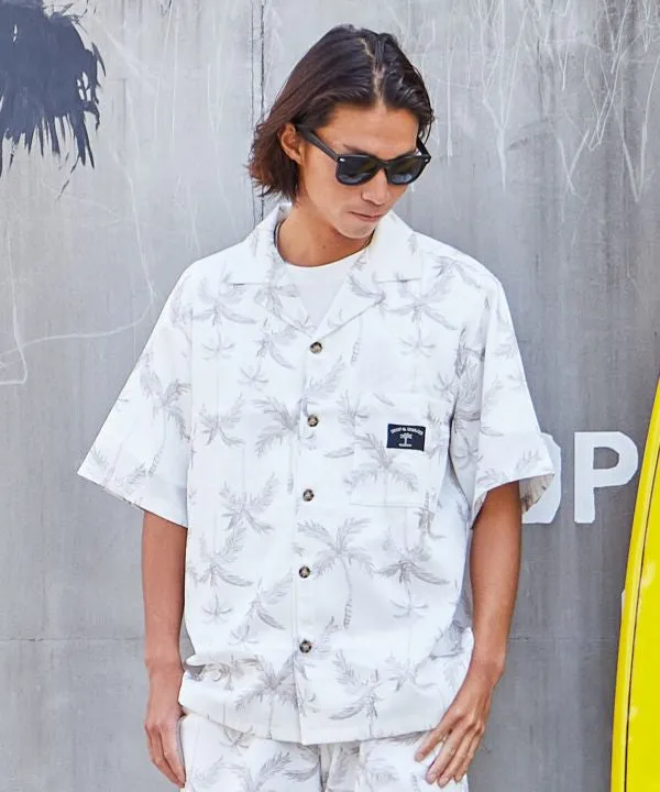 SURF??Palms Bold Pattern Print Shirt