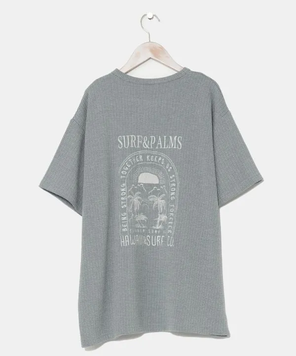 SURF??Palms Men's Washed Waffle T-Shirt