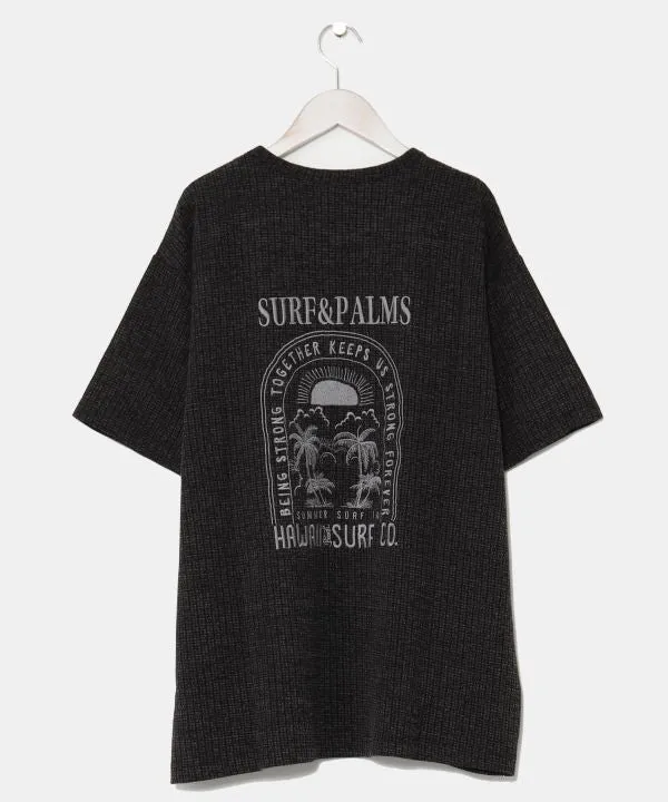 SURF??Palms Men's Washed Waffle T-Shirt